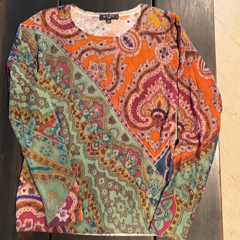 Etro EUC Silk Cashmere sweater. Size 40/XS